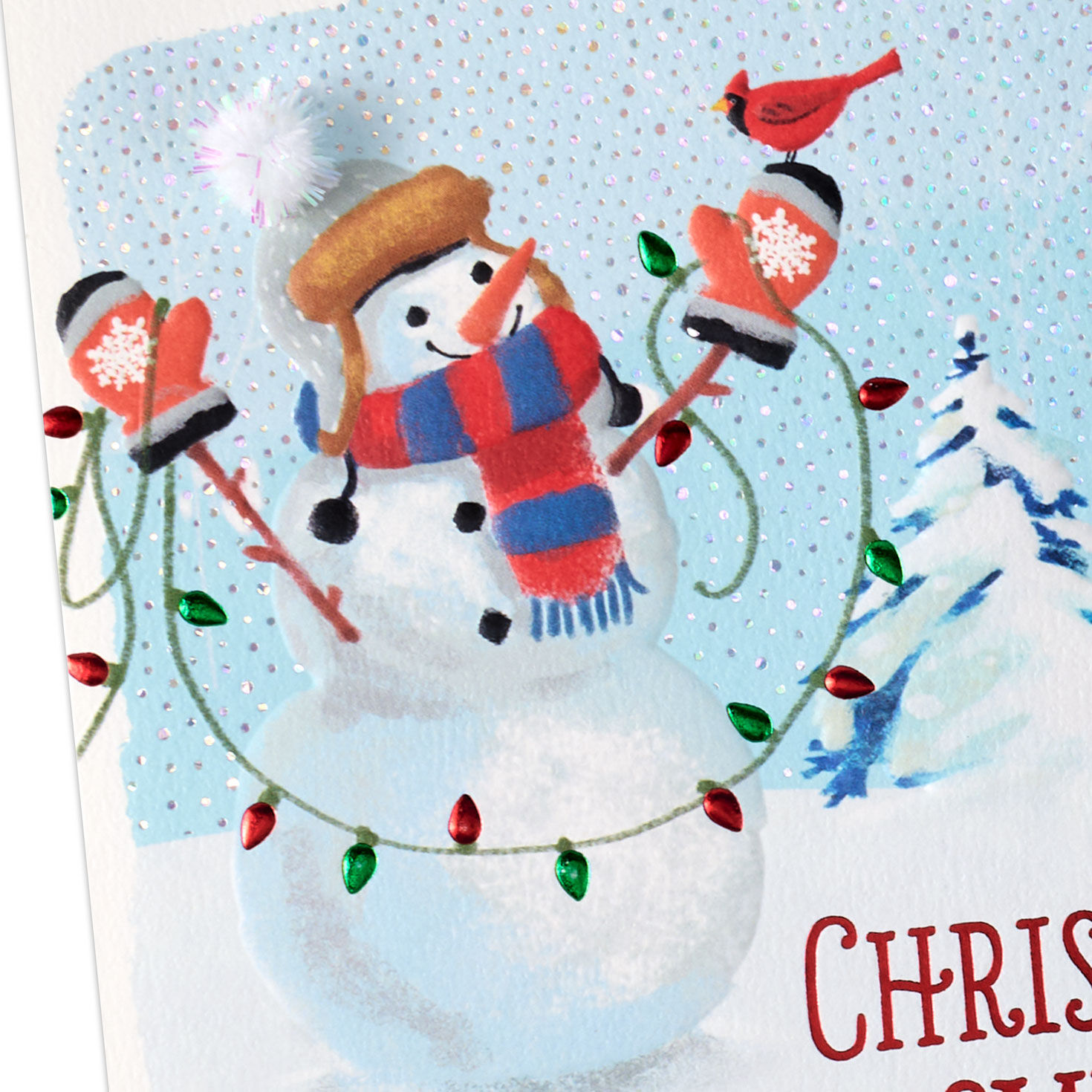 Snowman Blessing Christmas Card for Friend Card Front Detail image number 4