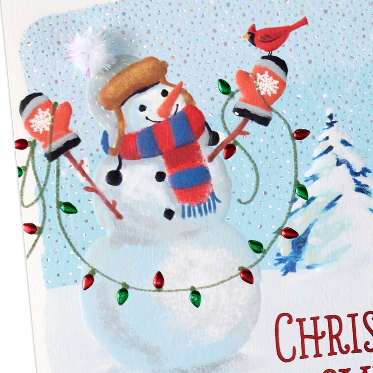 Snowman Blessing Christmas Card for Friend Card Front Detail image number 4