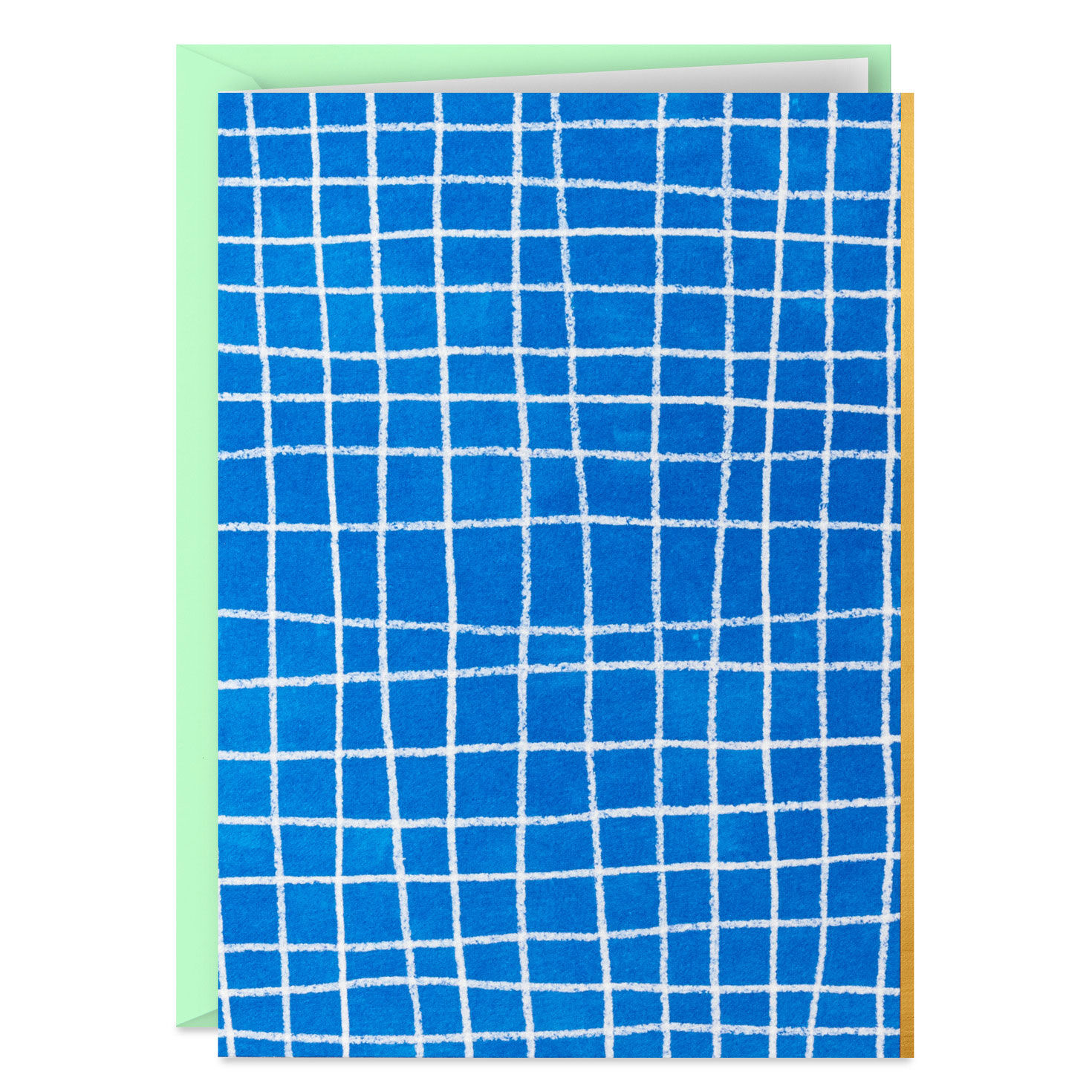 Blue Windowpane Blank Note Cards, Pack of 5, , large image number 2