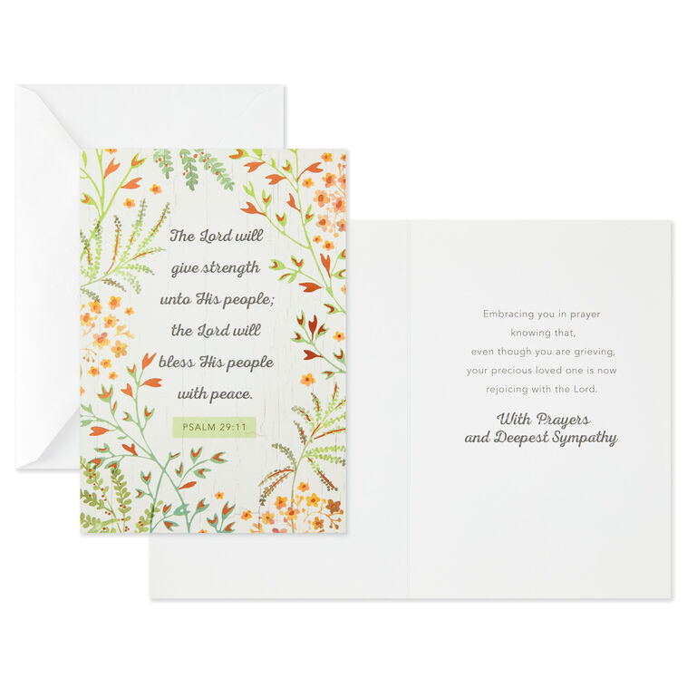 Rustic Floral Assorted Religious Sympathy Cards, Pack of 12, , large image number 4