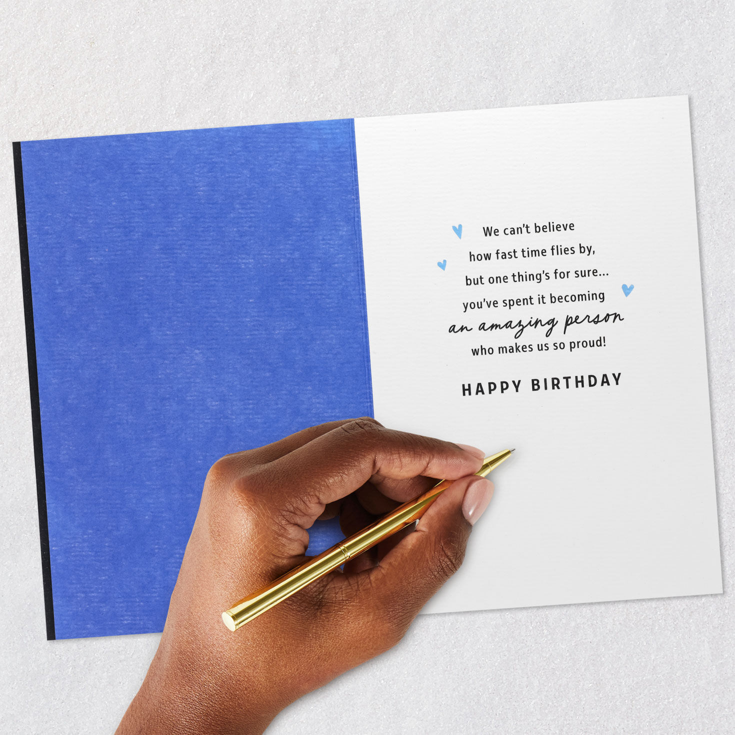 Painted Letters Birthday Card for Son From Parents signing card image number 6
