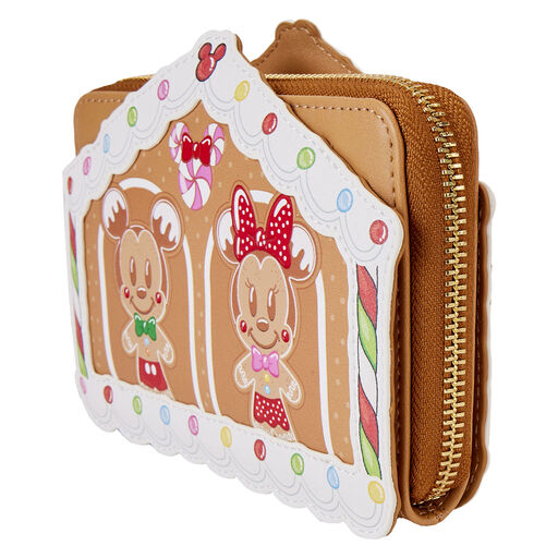 Loungefly Mickey Mouse and Friends Gingerbread House Zip-Around Wallet, 