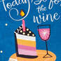Wine and a Side of Cake Funny Birthday Card, , large image number 4
