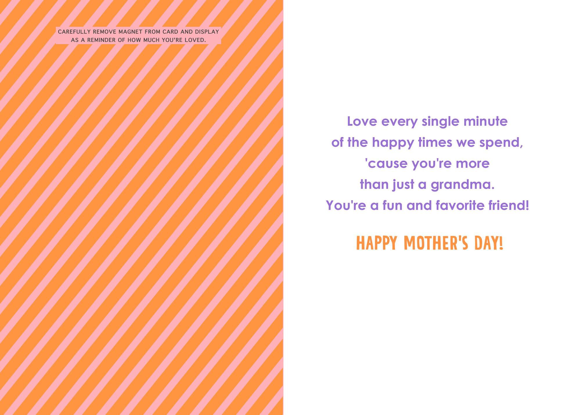 Amazing Grandma Mother's Day Card With Magnet