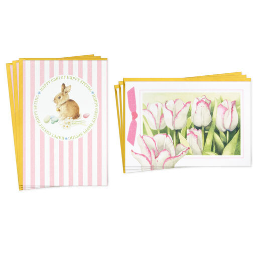 Marjolein Bastin Tulips and Bunny Assorted Easter Cards, Pack of 6, 