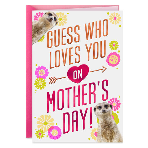 Meerkats Guess Who Loves You Funny Mother's Day Card, 