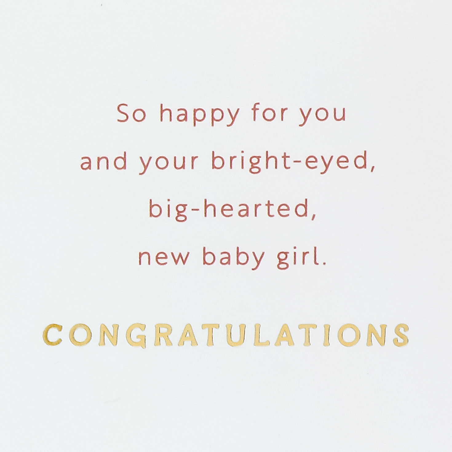 Bunny Floral New Baby Girl Card Sentiment image number 2