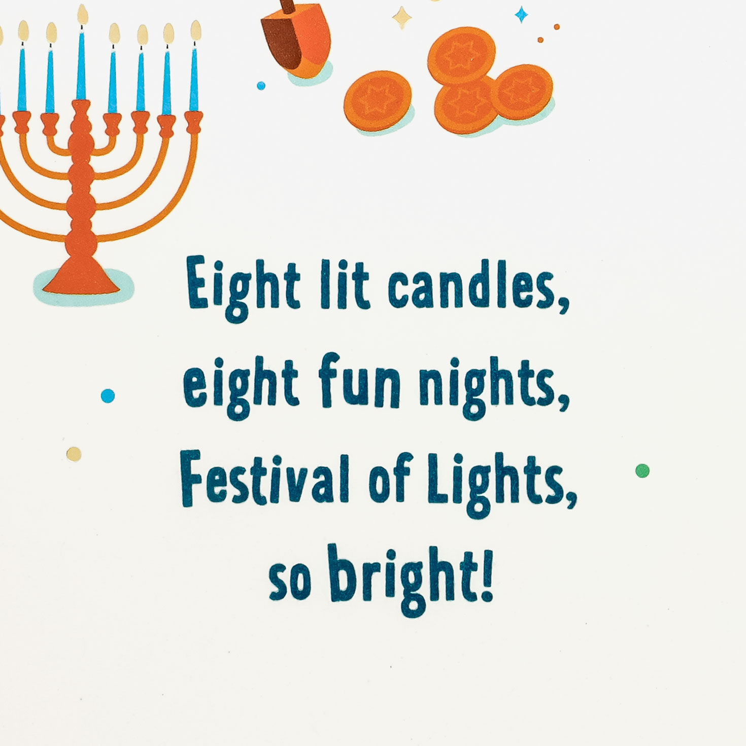 Dreidels and Donuts Poem Hanukkah Card for Kid Sentiment image number 2