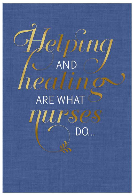 Always Helping and Healing Nurses Day Card, , large image number 1
