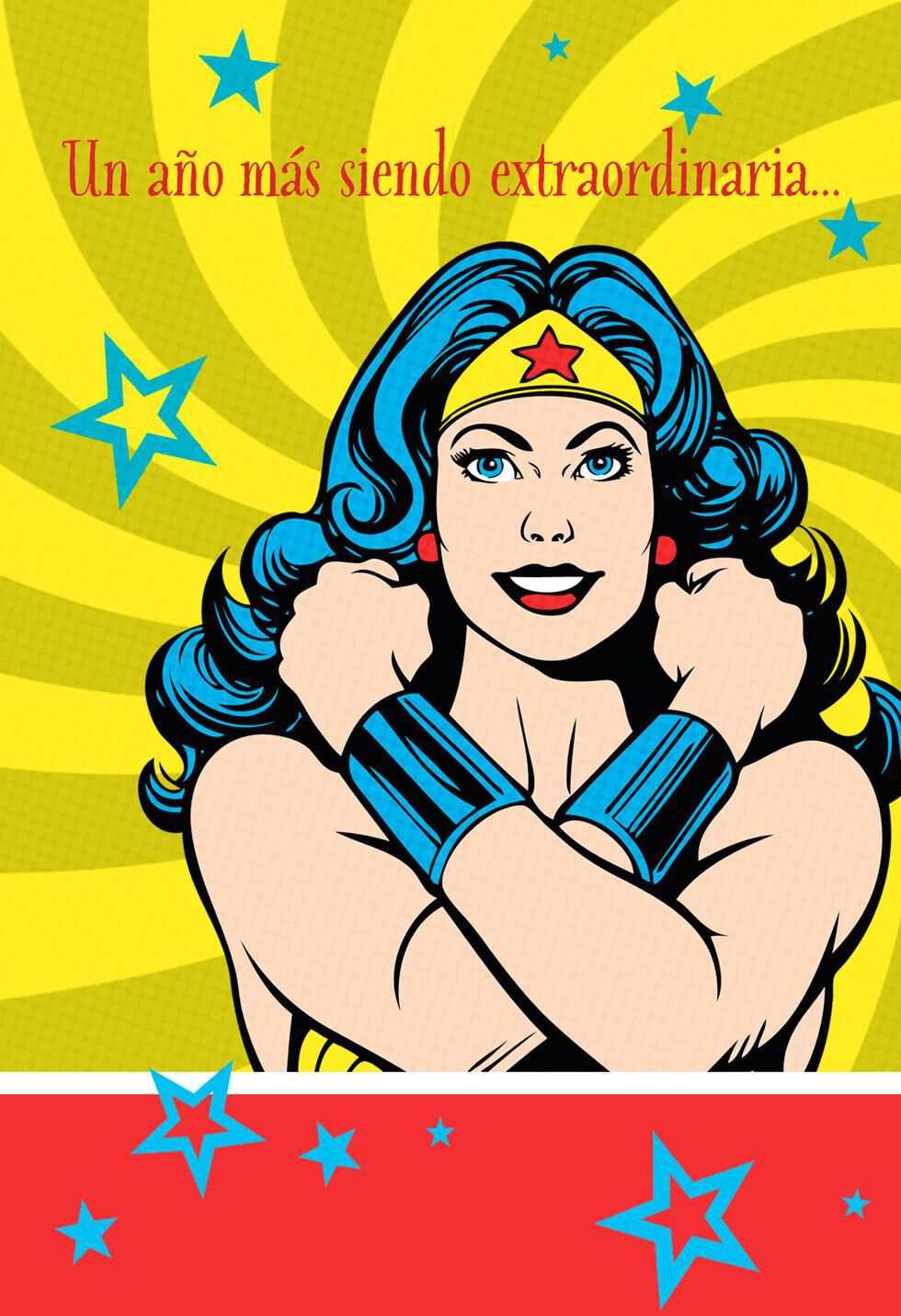 Wonder Woman™ Large Spanish-Language Birthday Card, 12"