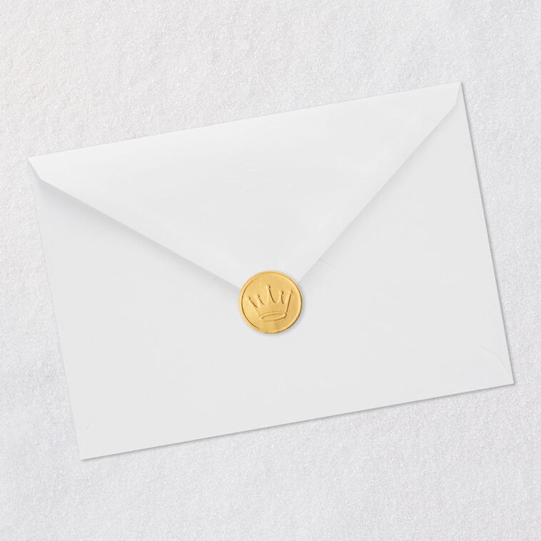 Gold and Red Holiday Card Envelope Back with Seal image number 8