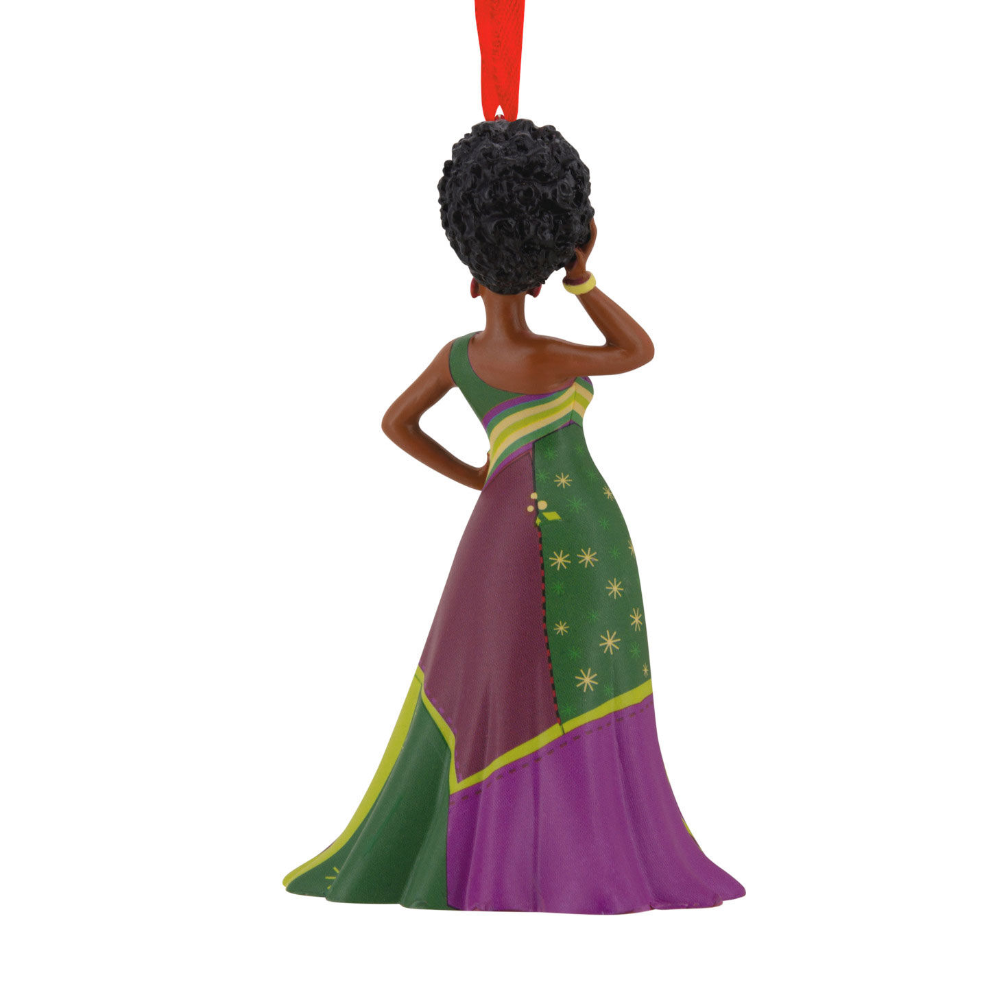 Mahogany Black Fashion Woman Christmas Ornament back image number 6