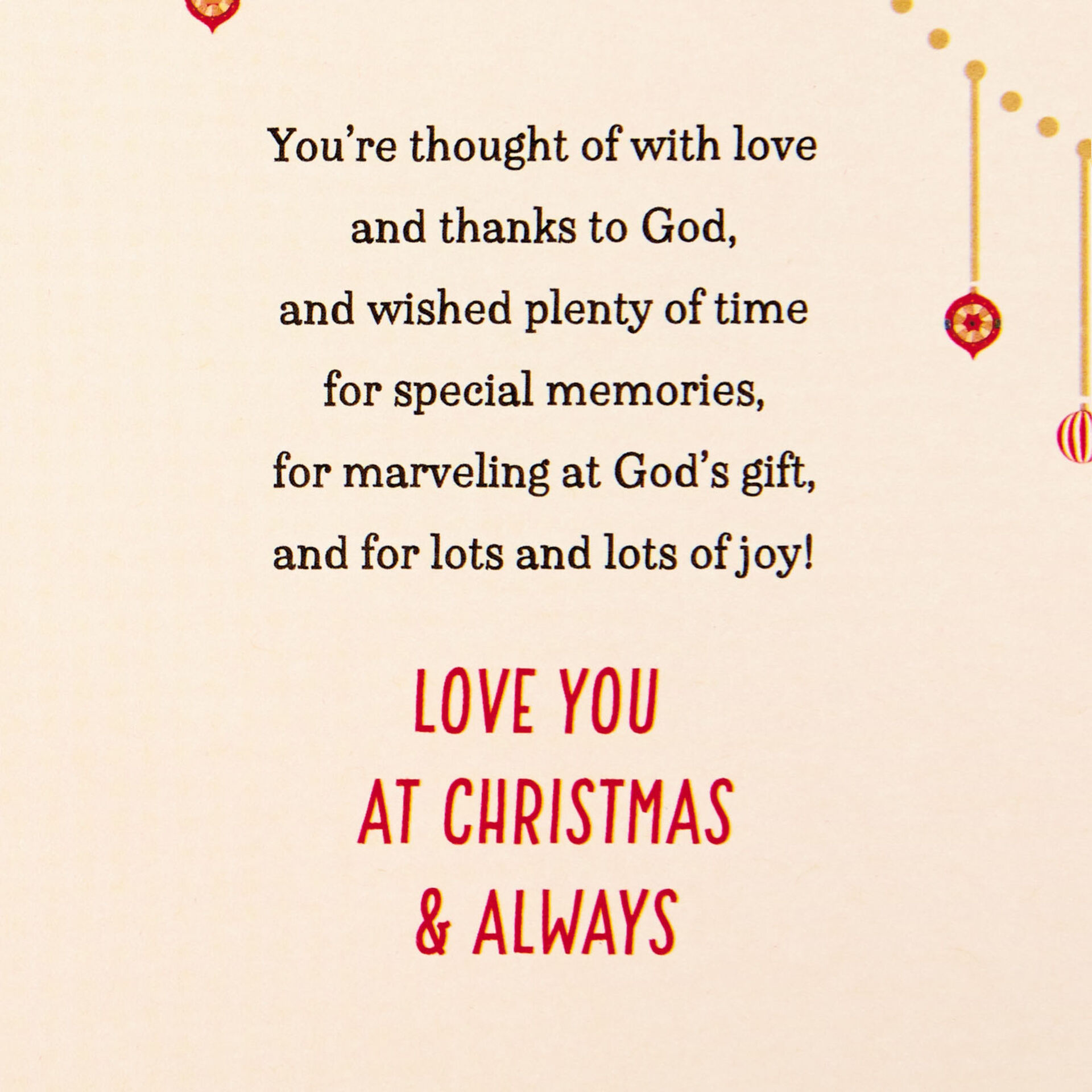Cozy Blessings Religious Christmas Card for Son and Family  Greeting