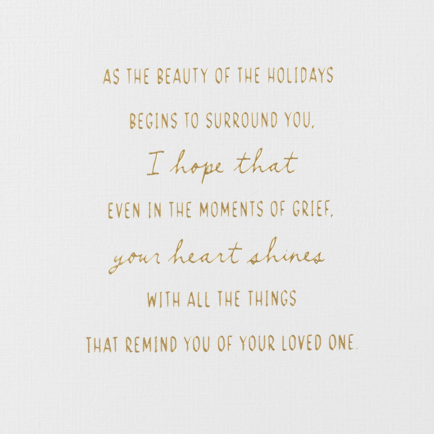Memories of Your Loved One Holiday Sympathy Card, , large image number 2