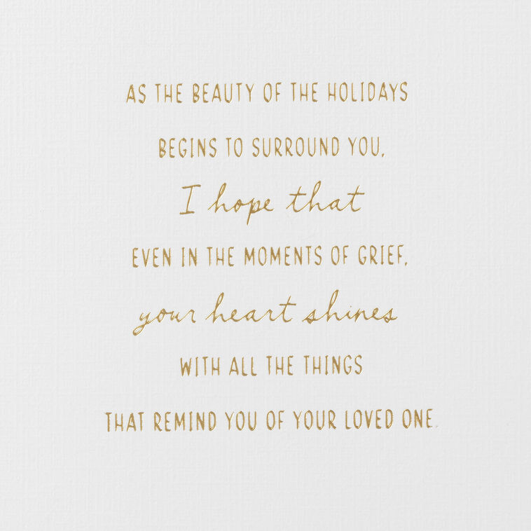 Memories of Your Loved One Holiday Sympathy Card, , large image number 2