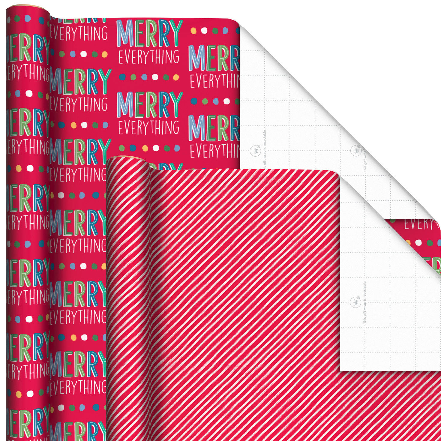 Colorful Christmas 6-Pack Wrapping Paper  image number 5
