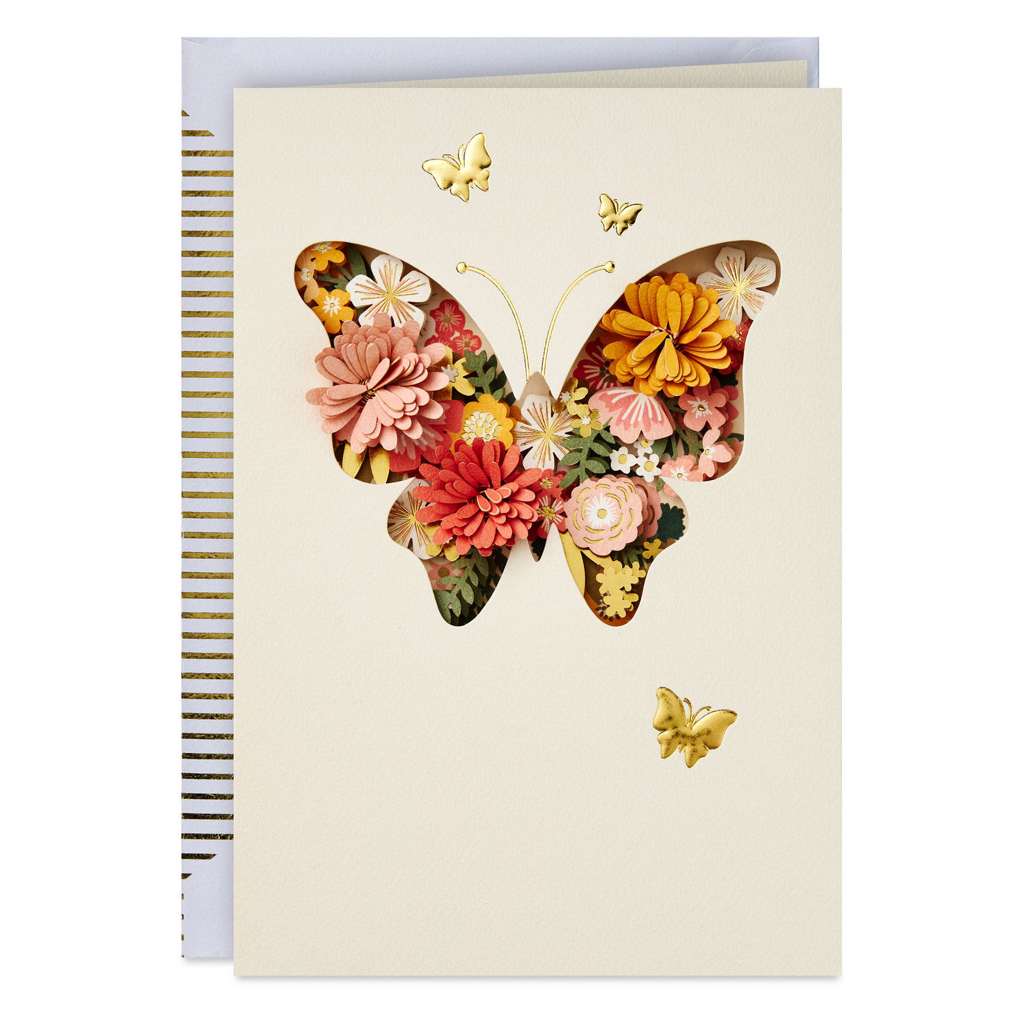 Floral Butterfly Blank Card