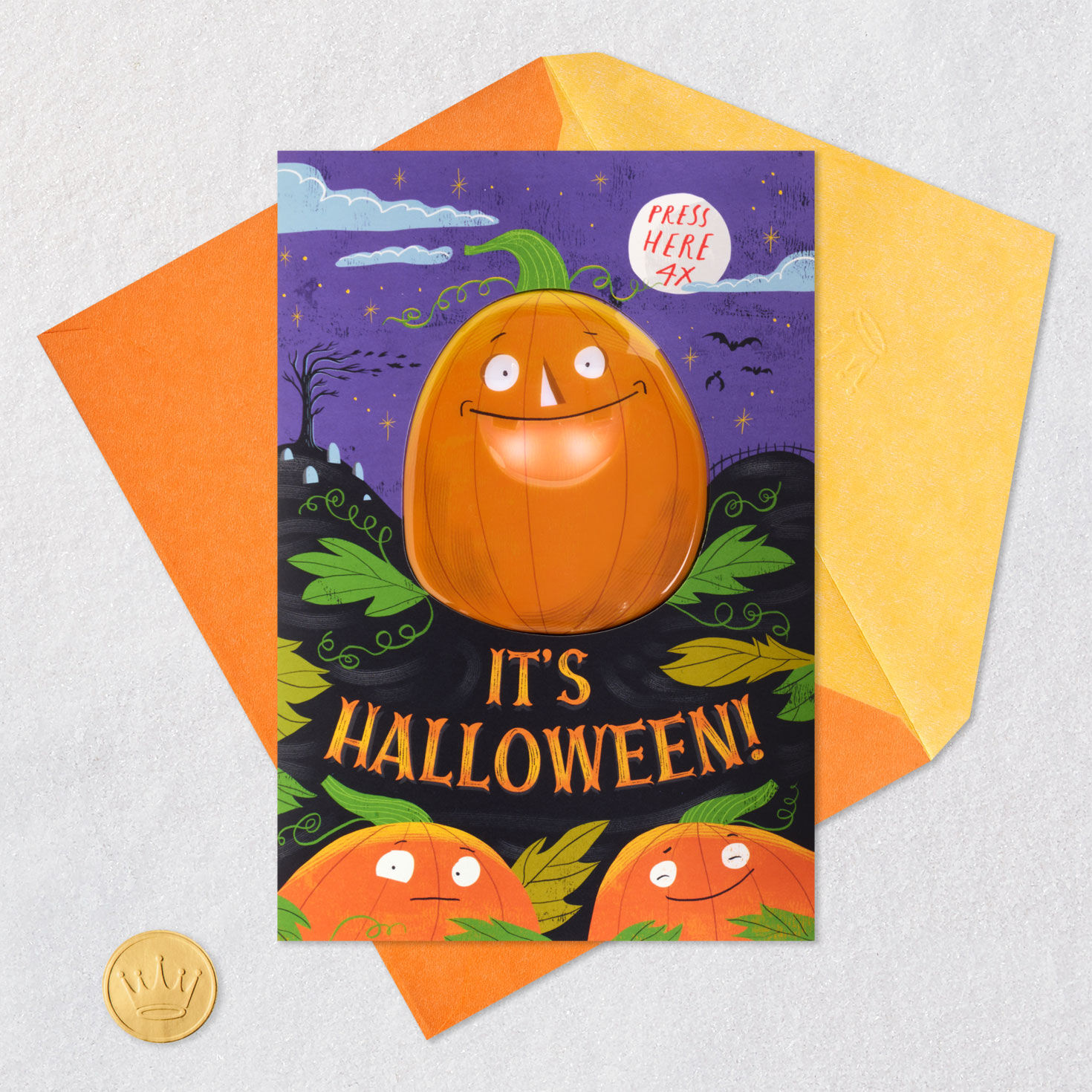 Joking Jack-o'-Lantern Funny Halloween Card With Sound and Lights for only USD 9.99 | Hallmark