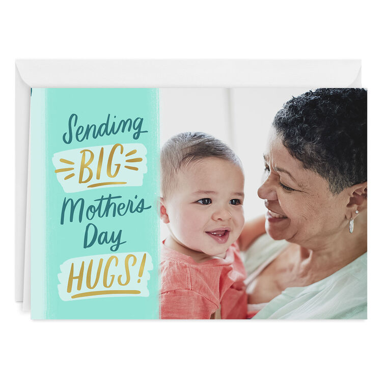 Personalized Sending Hugs Mother's Day Photo Card