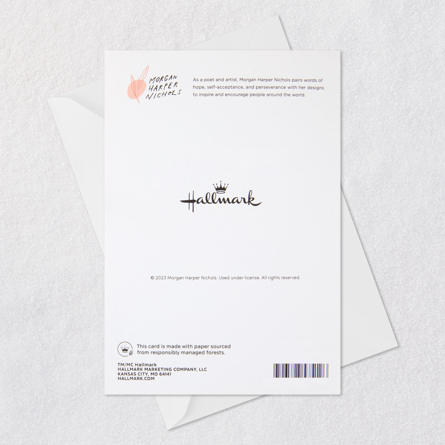 Morgan Harper Nichols Pink and Teal Landscape Anniversary Card  image number 7