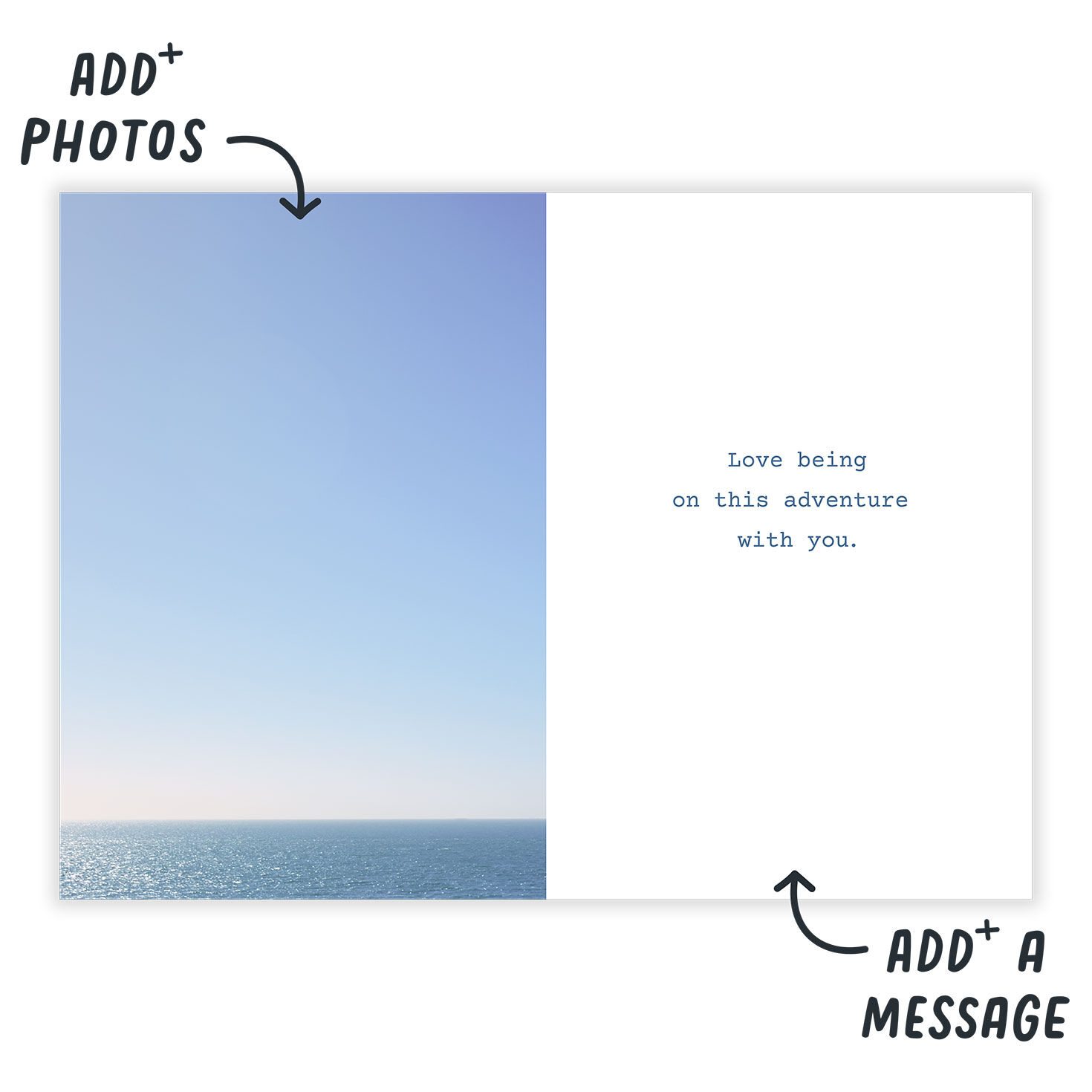 Mountain Ocean Landscapes Personalized Love Card  image number 3