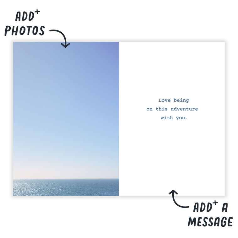 Mountain Ocean Landscapes Personalized Love Card  image number 3