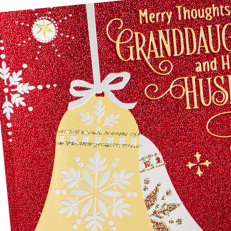 Bells Granddaughter and Husband Christmas Card Card Front Detail image number 5