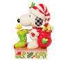 Jim Shore Peanuts Snoopy and Woodstock With Stocking Figurine, 7", , large image number 3