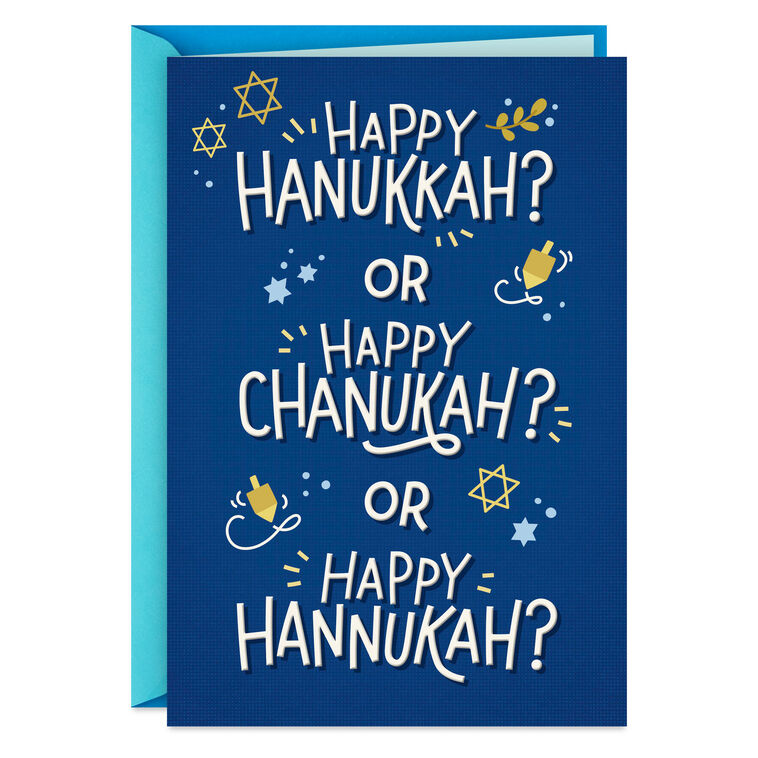 Festive Fun However You Spell It Funny Hanukkah Card, , large image number 1