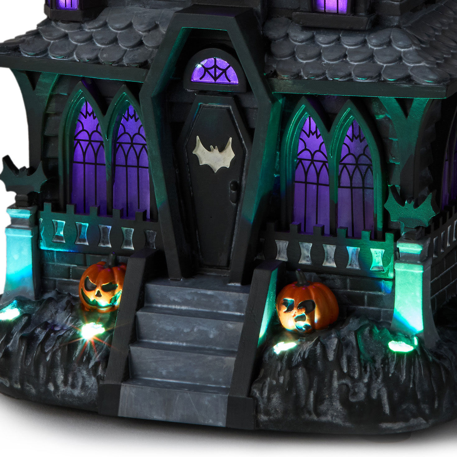Halloween Village Haunted House Tabletop Decoration upclose detail image number 4
