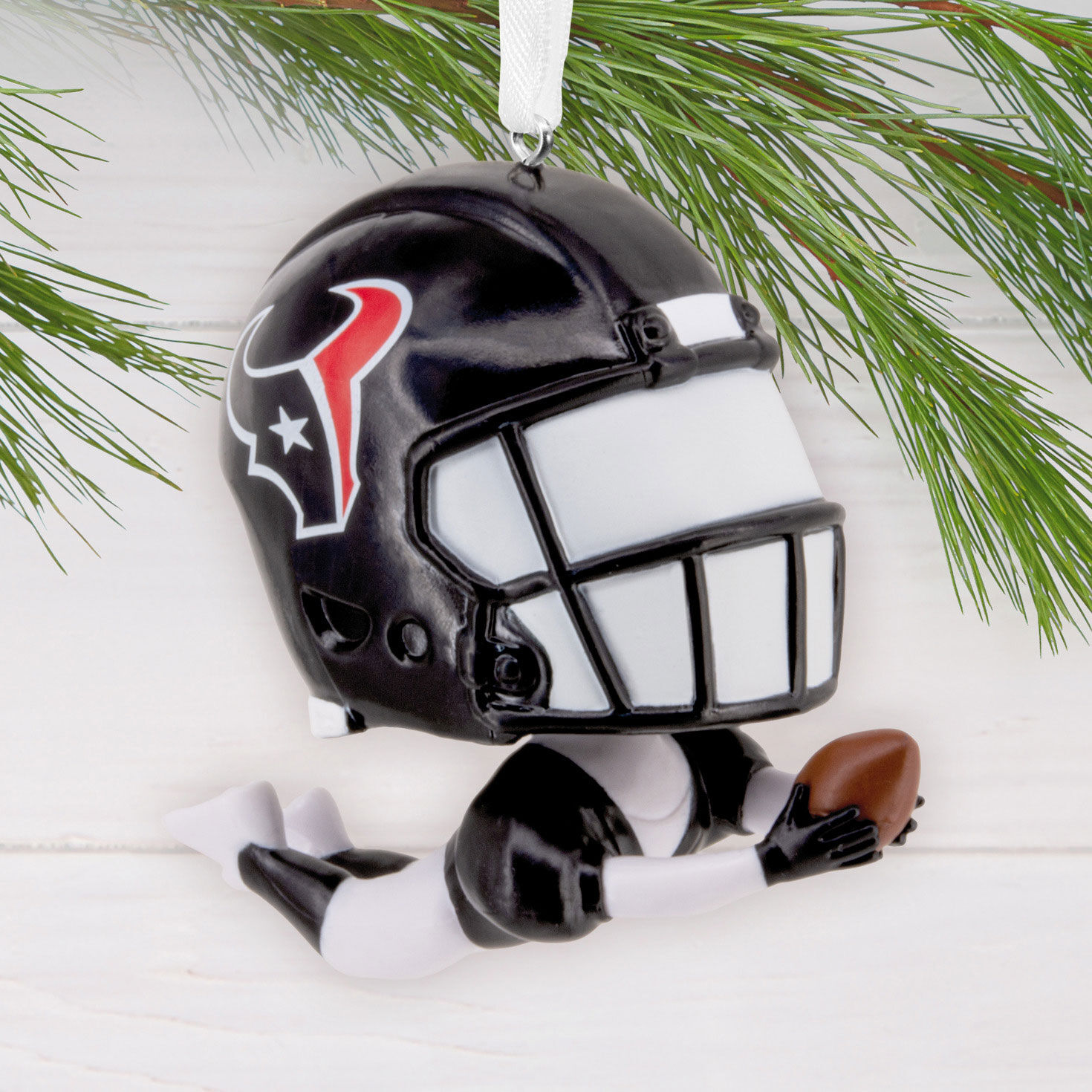Houston Texans Bobblehead Christmas Ornament hanging on tree image number 2