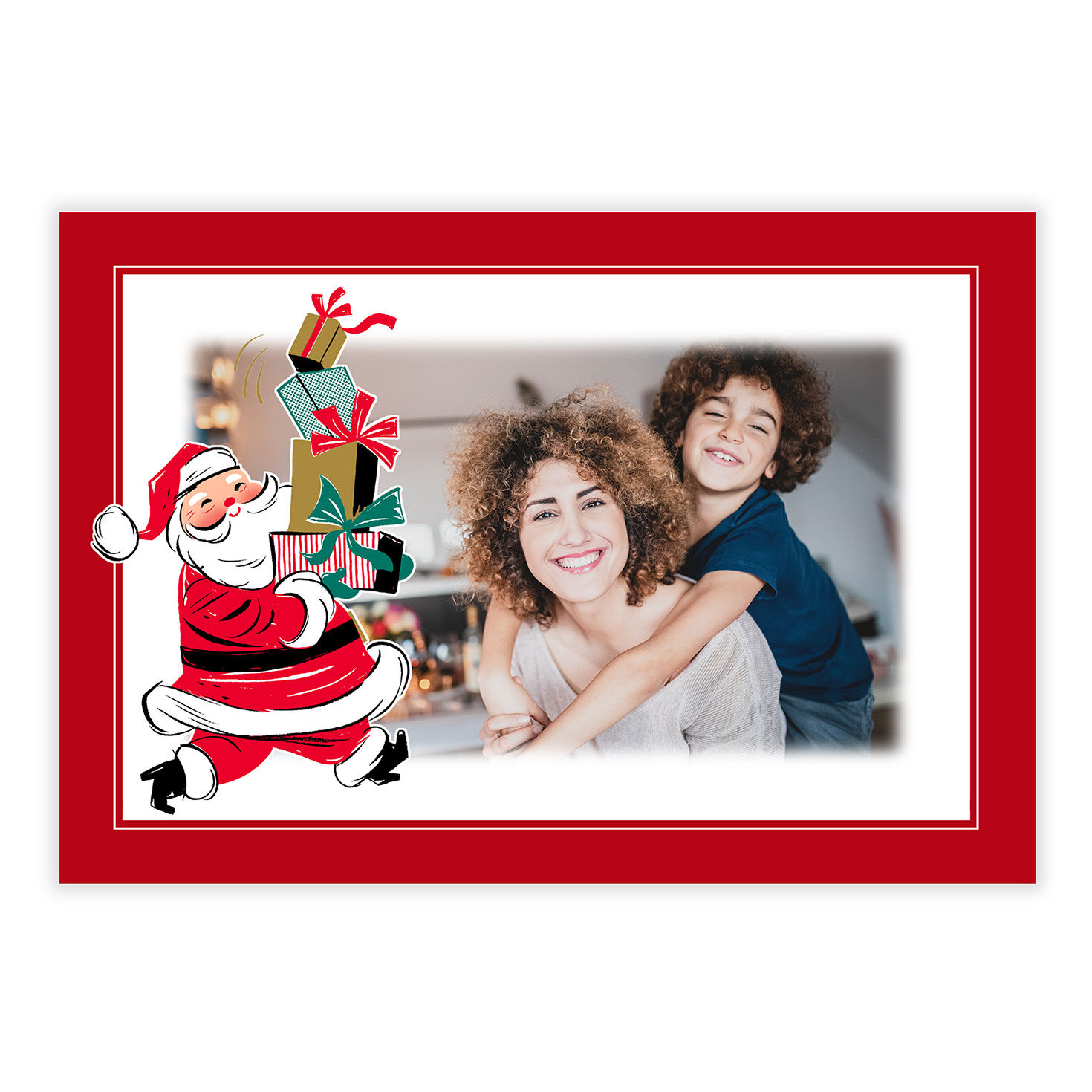 Vintage Santa With Gifts Christmas eCard, , large image number 2