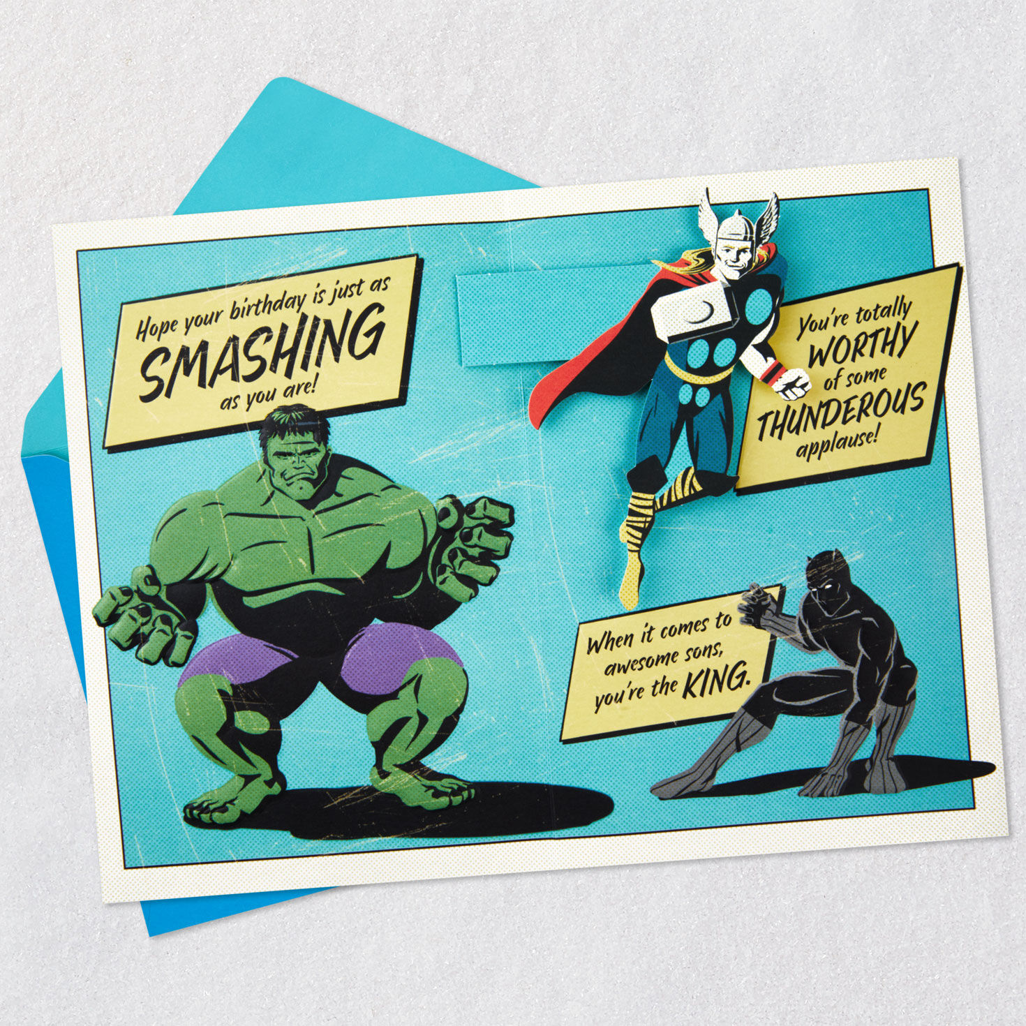 Marvel Avengers One Super Son Pop-Up Birthday Card for only USD 6.99 | Hallmark