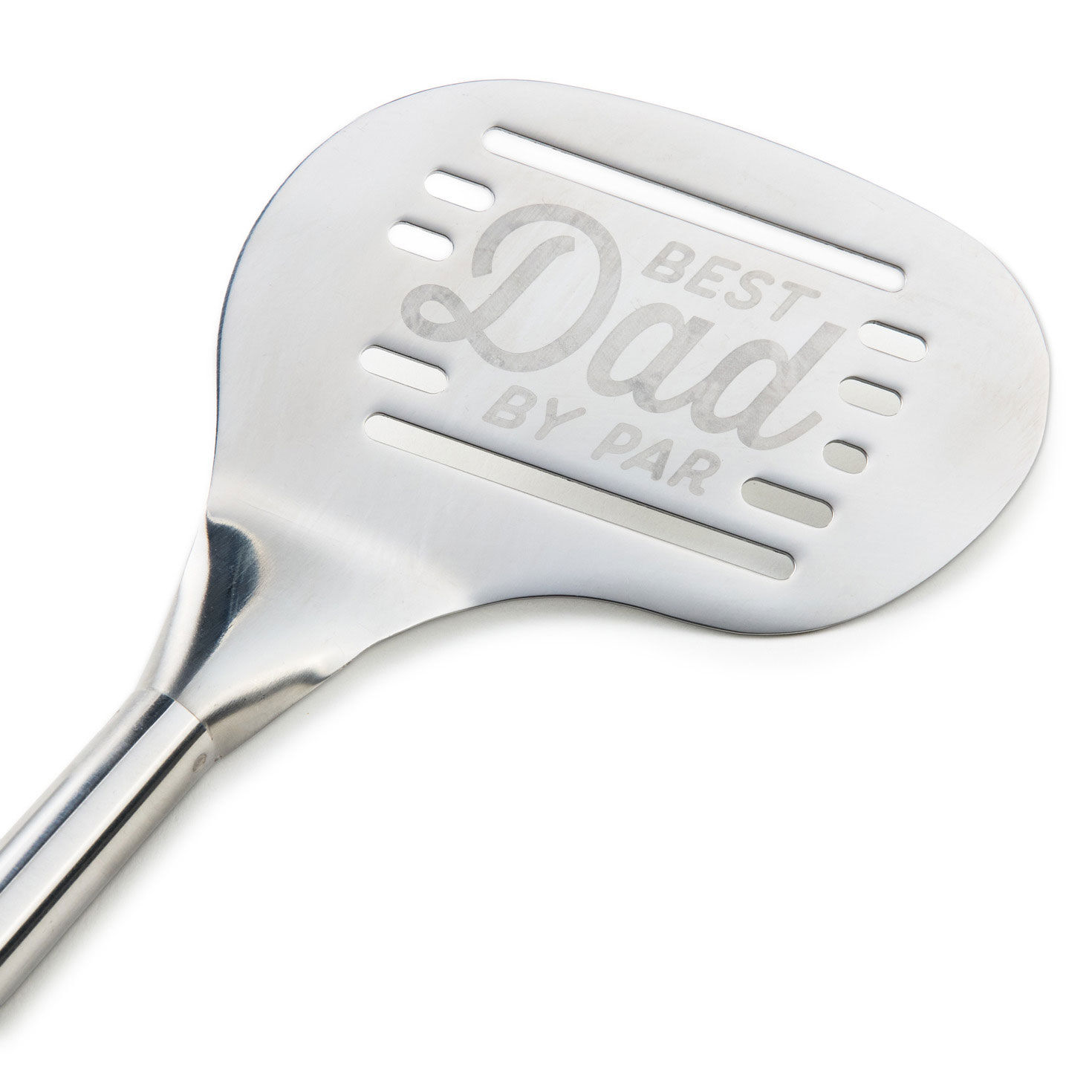 Best Dad By Par Golf Club Shaped Spatula closeup view image number 2