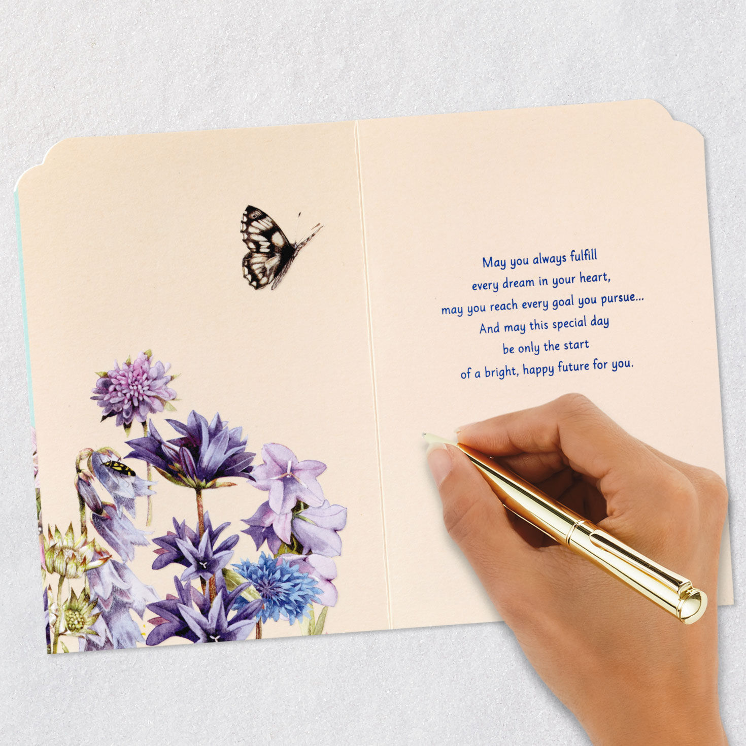 Marjolein Bastin Floral Butterfly Graduation Card Signing card image number 6