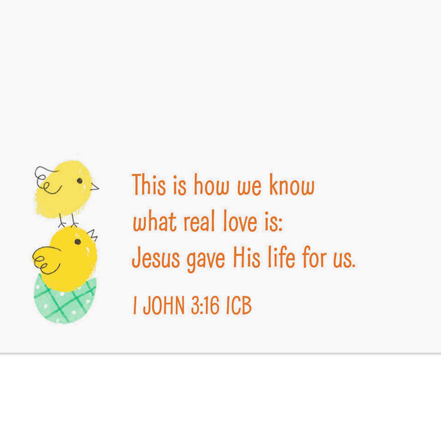 Bunny and Chicks on Orange Easter Card for Grandson scripture image number 3