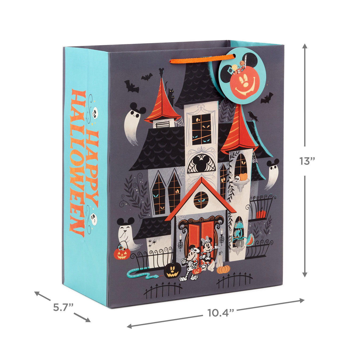 13" Disney Mickey and Minnie Haunted House Large Halloween Gift Bag for only USD 4.49 | Hallmark