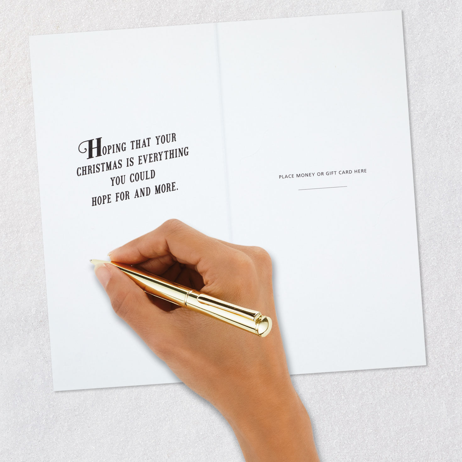 Bright Poinsettias Money-Holder Christmas Cards, Pack of 10, , large image number 6