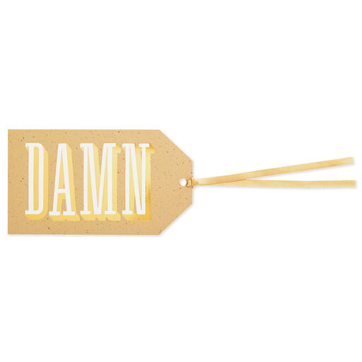Damn XL Gift Tag With Ribbon, 