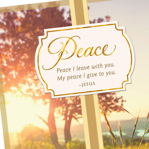 Peace and Beautiful Sunrise Religious Sympathy Card, , large image number 4