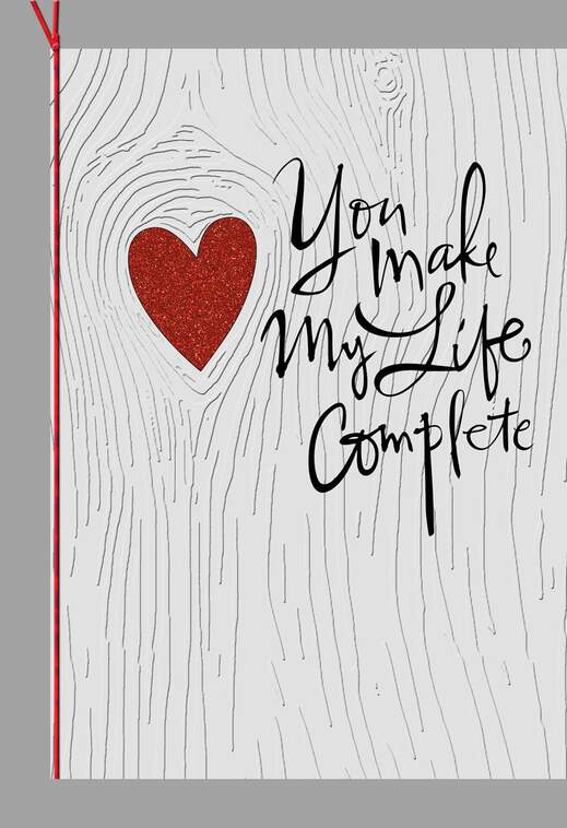 You Make Life Complete Valentine's Day Card, , large image number 1
