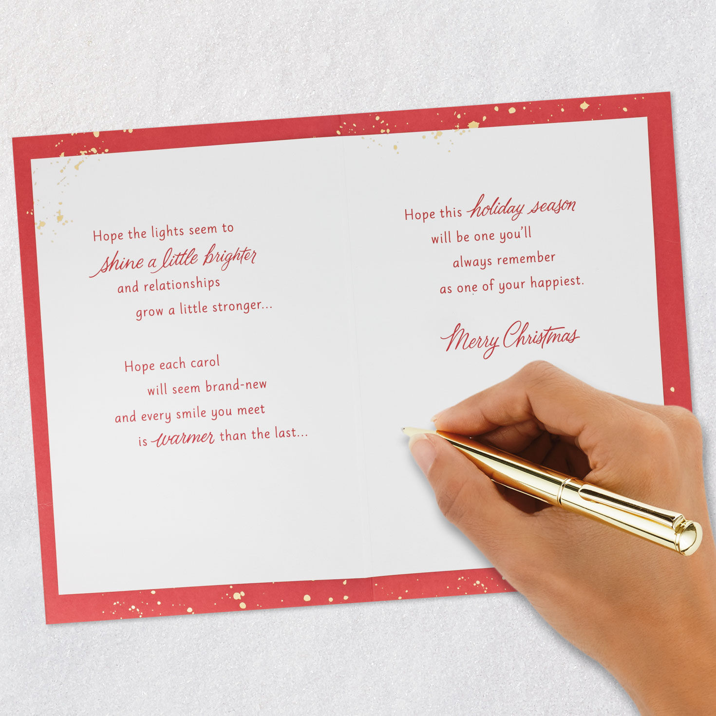 Ornaments with Gold Tassel Meaningful Christmas Card Signing card image number 7