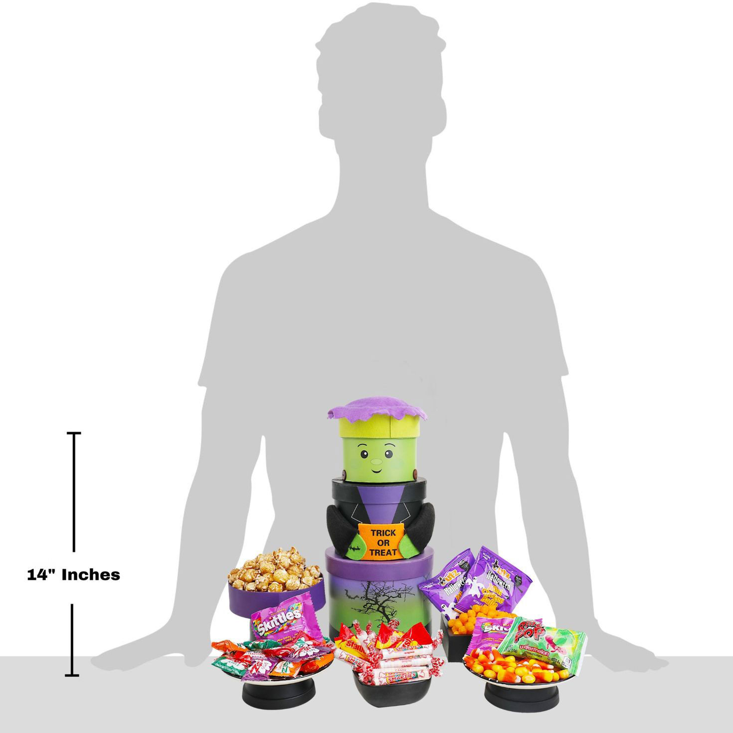 Frankenstein Treats Halloween Gift Tower measurement image number 3