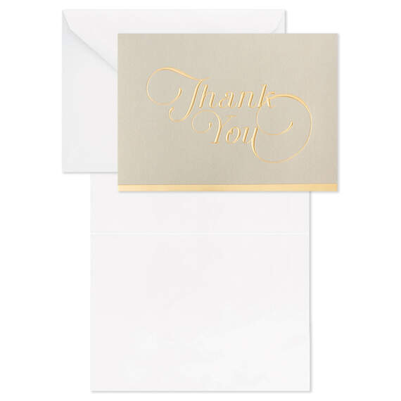 Gray and Gold Bulk Blank Thank-You Notes, Pack of 50, , large image number 3