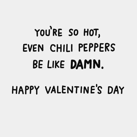 Damn, You're So Hot Chili Pepper Funny Valentine's Day Card, , large image number 2
