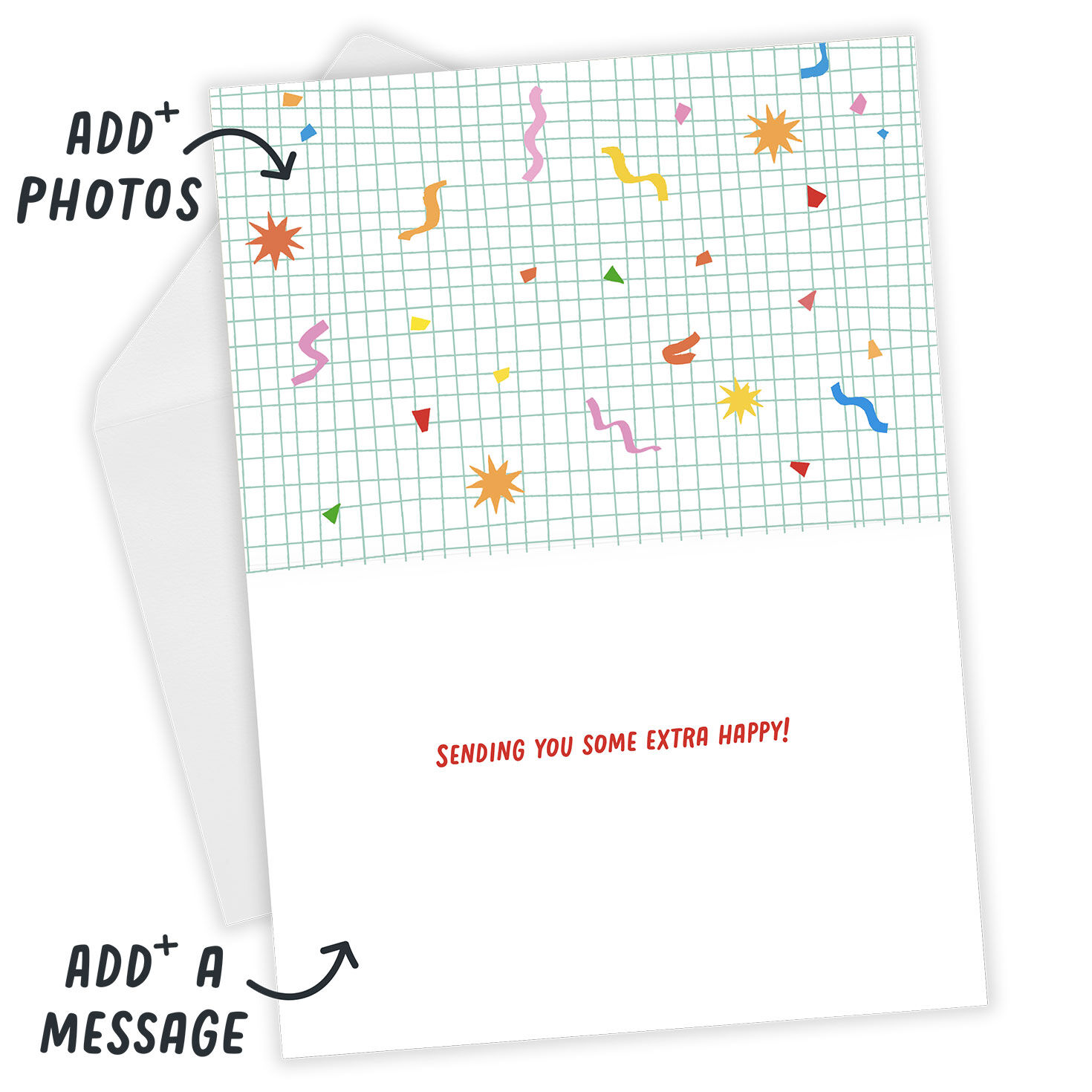 Colorful Smiley Faces Custom Birthday Card, , large image number 3