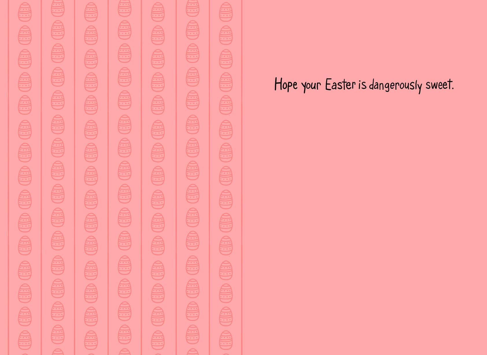 Candy Coma Bunny Funny Easter Card