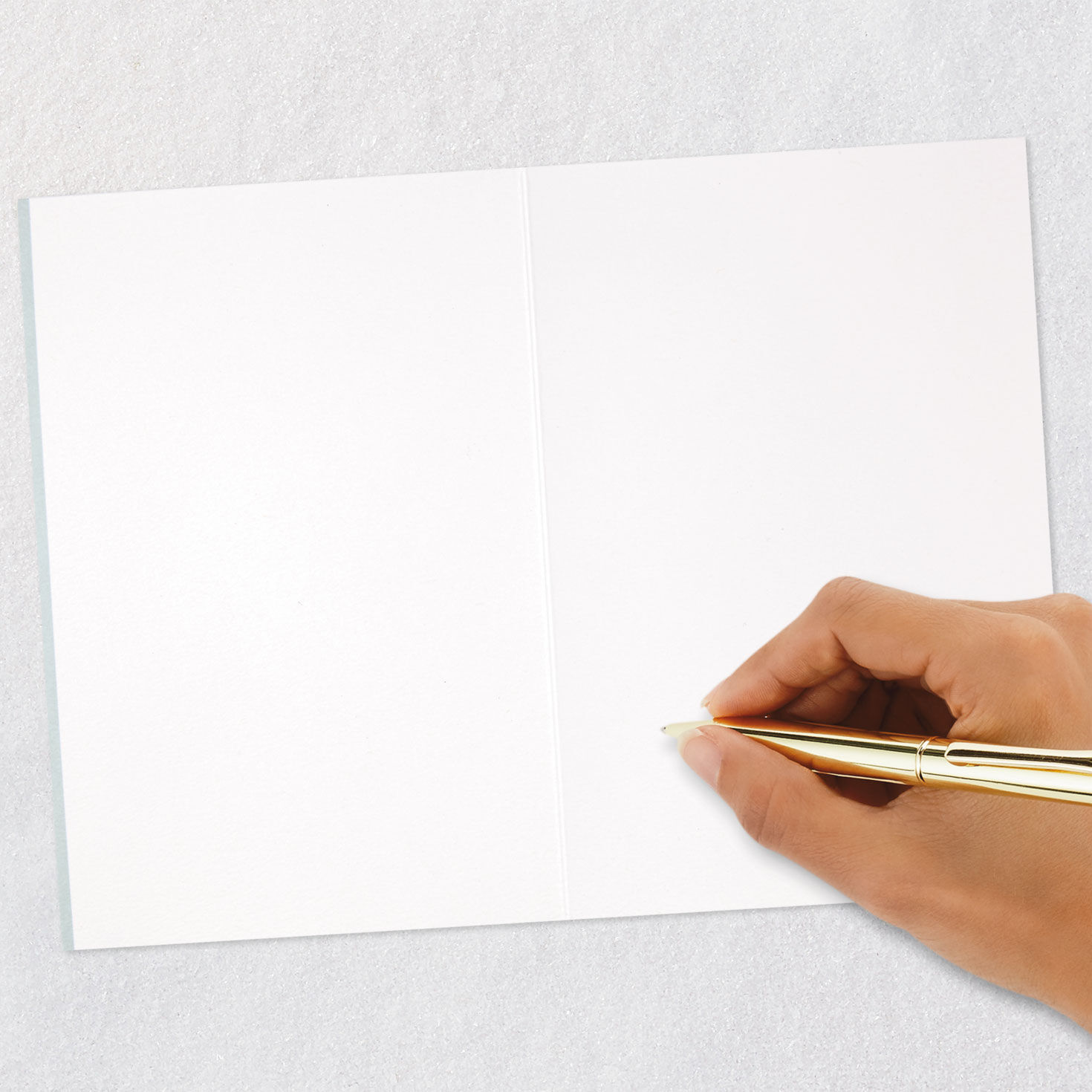 Palm and Monstera Leaves with Purple Flowers Blank Card Signing card image number 5