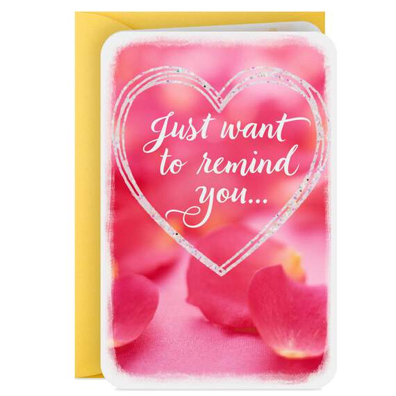 3.25" Mini I Love You Rose Petals Love Card, , large image number 3
