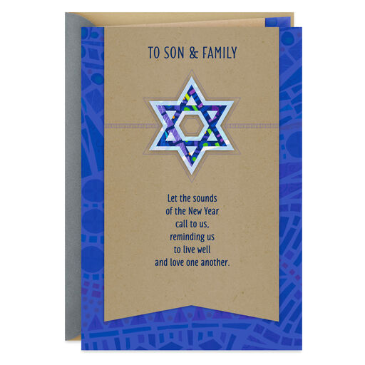 Live Well and Love One Another Rosh Hashanah Card for Son and His Family, 